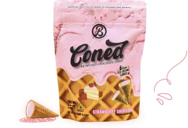 Baked Bags Strawberry Shortcake THC Ice Cream Cones
